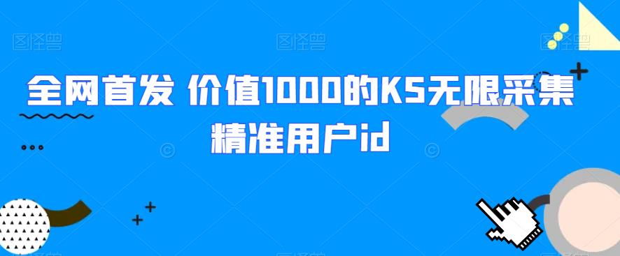 全网首发 价值1000的KS无限采集精准用户id-清高网赚