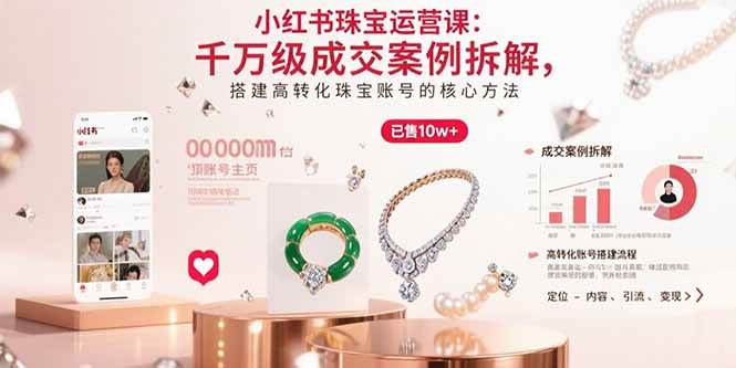 （15742期）小红书珠宝运营课：千万级成交案例拆解，搭建高转化珠宝账号的核心方法-优优云网创