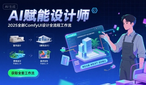 AI赋能设计师， 2025全新comfyui设计全流程工作流 ，室内-建筑-景观-美术，零基础直接上手-优优云网创