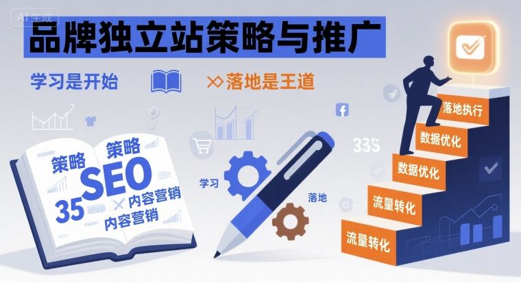 品牌独立站策略与推广，学习是开始，落地是王道-优优云网创