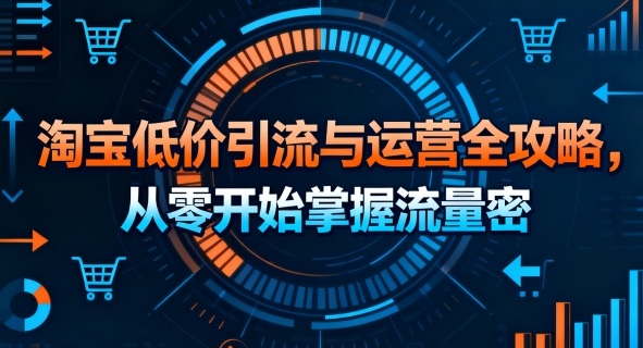 淘宝低价引流与运营全攻略，从零开始掌握流量密码-优优云网创