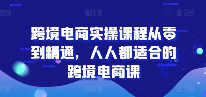 跨境电商实操课程从零到精通，人人都适合的跨境电商课-优优云网创