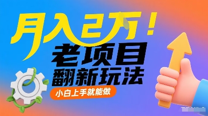 月入2W！老项目翻新玩法，小白上手就能做，非常容易上手-优优云网创
