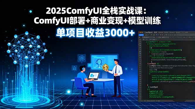 （16013期）2025ComfyUI全栈实战课：ComfyUI部署+商业变现+模型训练，单项目收益3000+-优优云网创