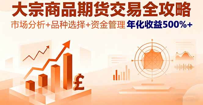 （16083期）大宗商品期货交易全攻略，市场分析+品种选择+资金管理，年化收益500%+-优优云网创