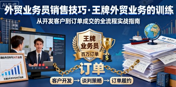 外贸业务员销售技巧，王牌外贸业务的训练-优优云网创