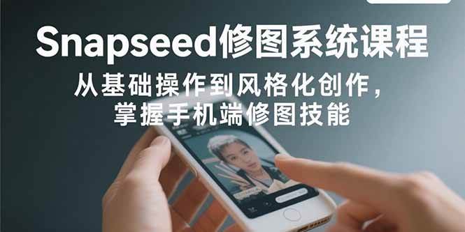（15732期）Snapseed修图系统课程：从基础操作到风格化创作，掌握手机端修图技能-优优云网创