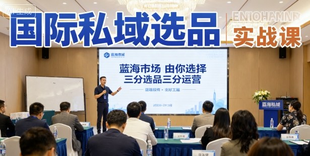 国际私域选品实战课，蓝海市场由你选择，七分选品三分运营-优优云网创