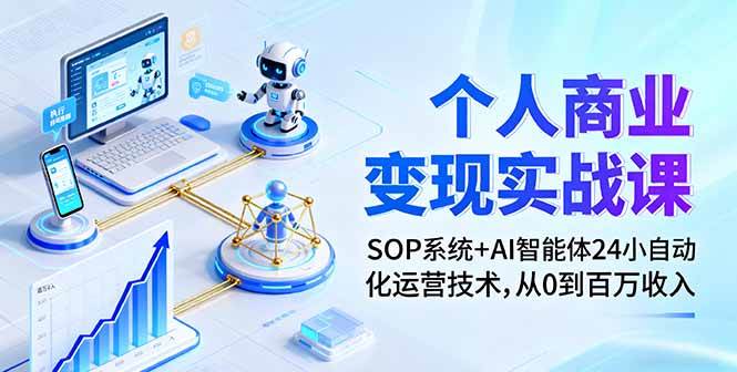 （16111期）个人商业变现实战课：SOP系统+AI智能体24小自动化运营技术，从0到百万收入-优优云网创