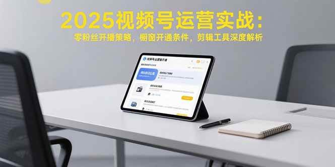 （15505期）2025视频号运营实战：零粉丝开播策略，橱窗开通条件，剪辑工具深度解析-优优云网创