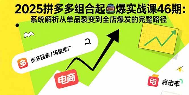 （15816期）2025拼多多组合起爆实战课46期：系统解析从单品裂变到全店爆发的完整路径-优优云网创