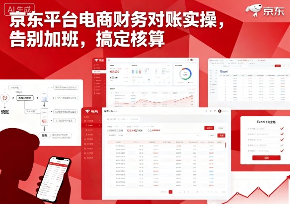 京东平台电商财务对账实操，告别加班，搞定核算-优优云网创